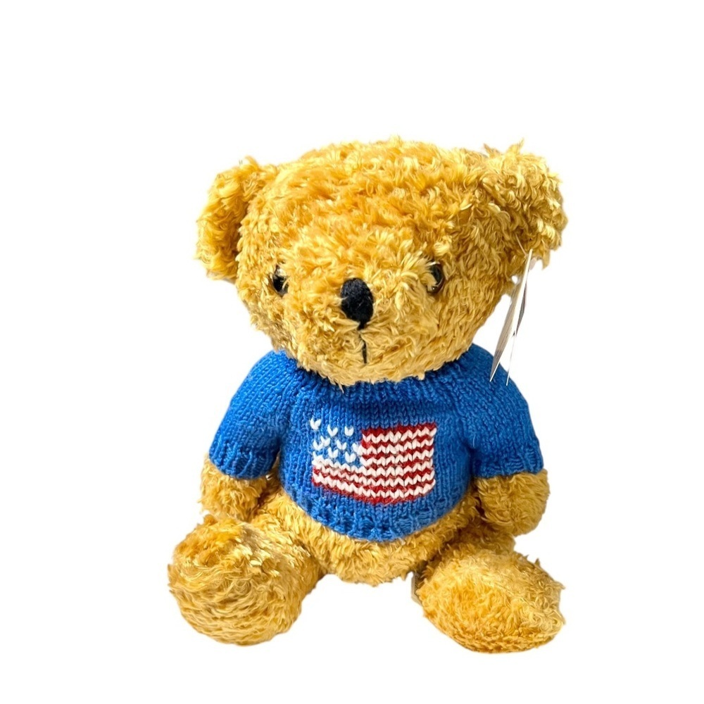 Vintage KellyToy Goes Americana USA Sweater Teddy Bear